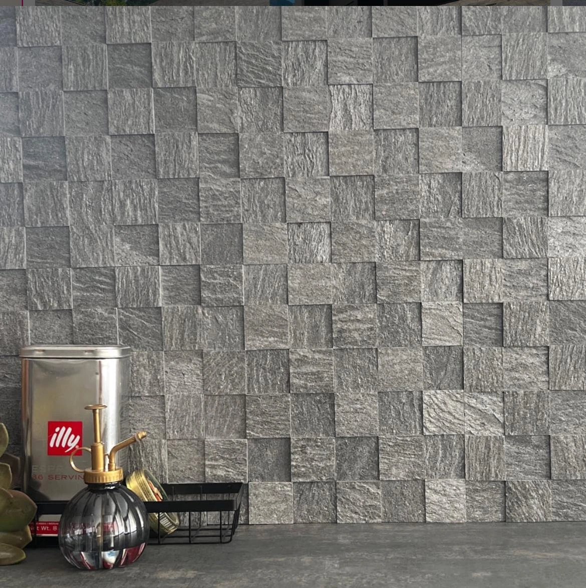Mosaic veneer 3D peel and stick panels for decorative interior walls by HSK International