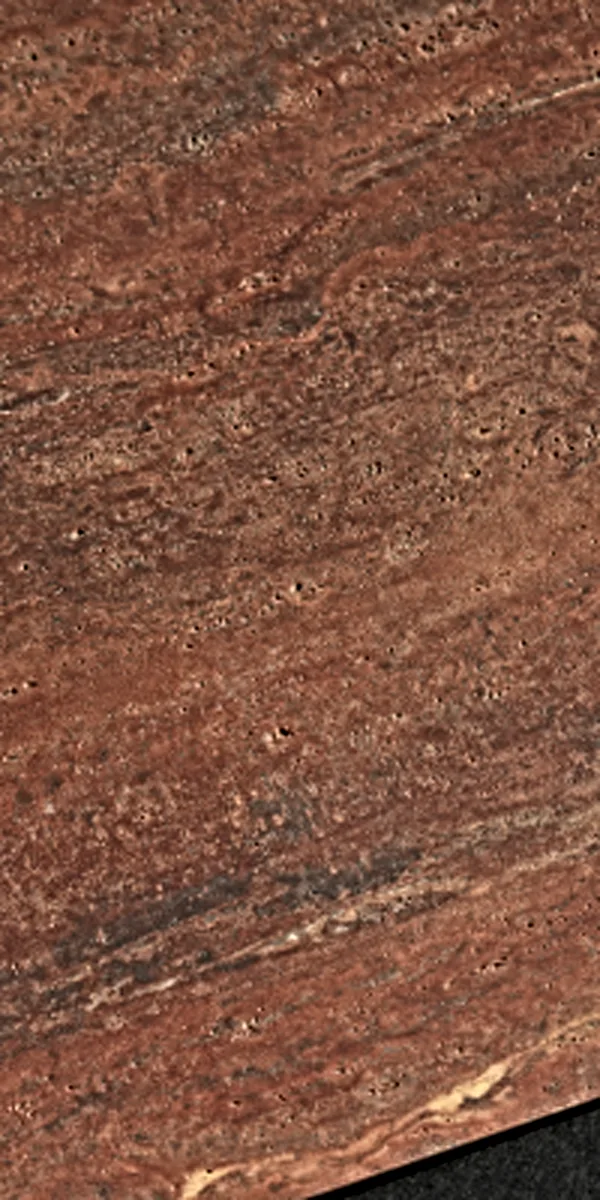 Terra Rossa Travertine E-Stone natural flexible stone veneer by HSK International