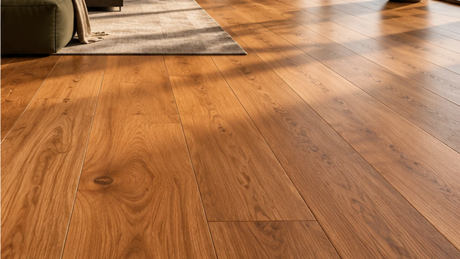 Contemporary laminate flooring living space