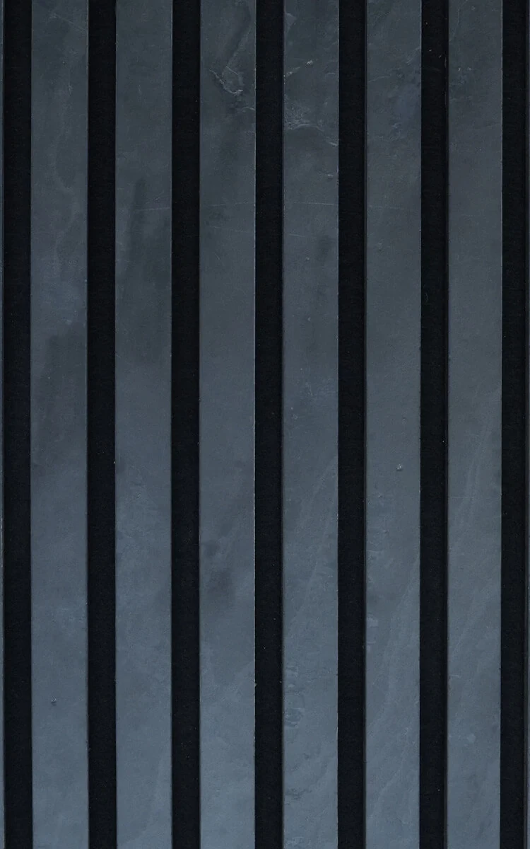 Gunmetal Black Metal Veneer - Natural Flexible Stone Veneer Sheet - HSK International