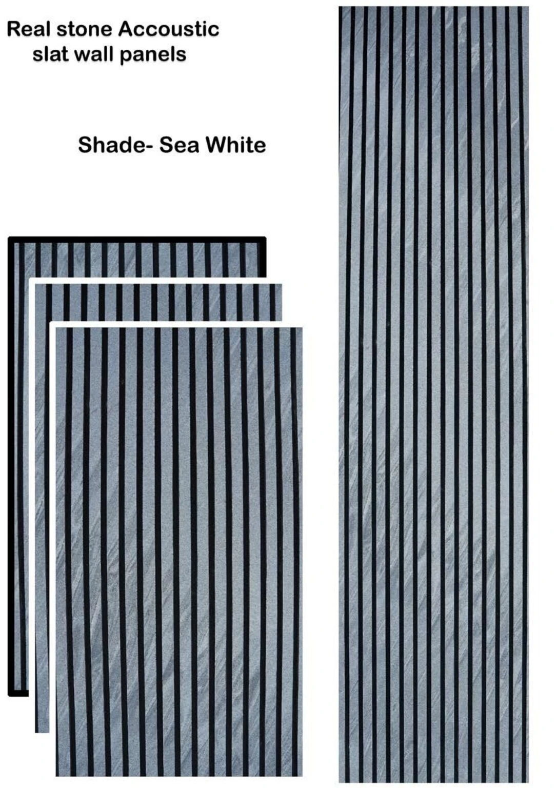 Sea White Acoustic Panel - Natural Stone Sound-Absorbing Wall Panel - HSK International