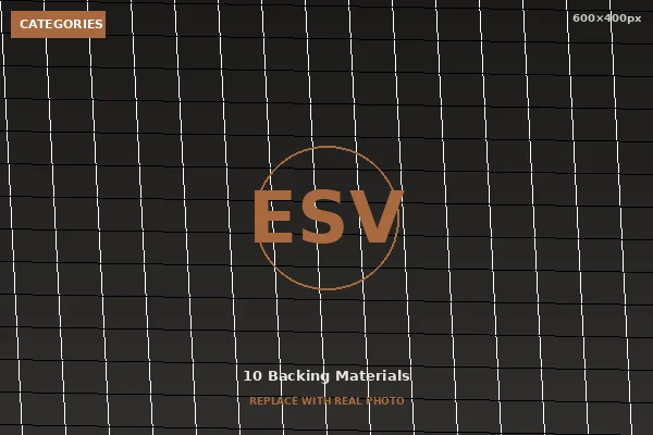 Flexible stone veneer backing material — fibreglass mesh on the reverse side of the sheet