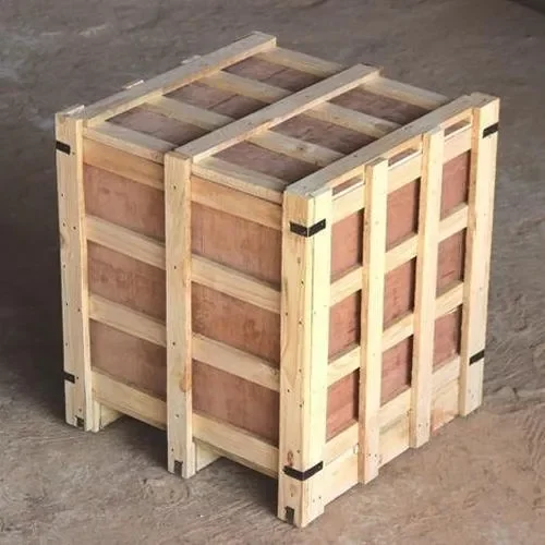 HSK stone veneer export packaging in a corrugated box within a wooden crate