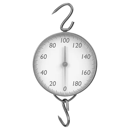 Weighing scale used to measure flexible stone veneer sheet weight