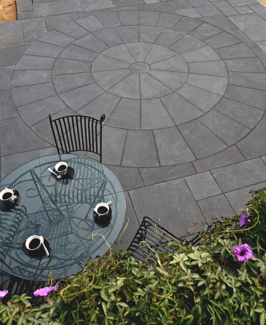 Black Lime Limestone natural limestone paving by HSK International